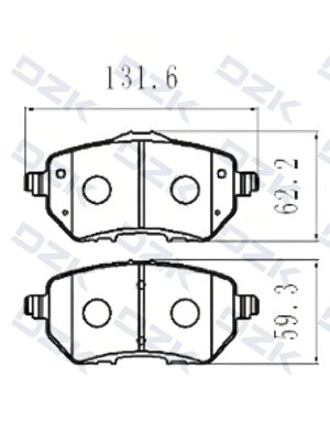 Geely Coolray (2 поколение 2023-н.в.). Передние КЕРАМИЧЕСКИЕ тормозные колодки. 4048102700 - Миниатюра 1